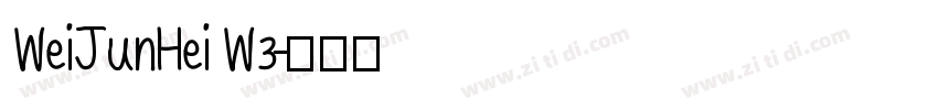 WeiJunHei W3字体转换